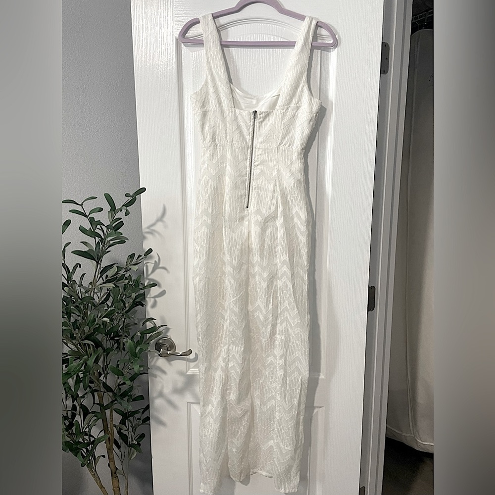 Showpo, Size 2, White, Khryzsha Sheer Cut Out Bridal Maxi Dress - Picture 3 of 5